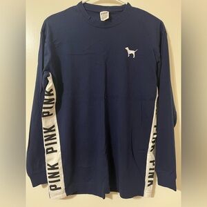 PINK Victoria's Secret Navy Long-sleeve Tee